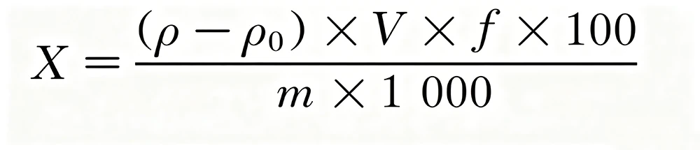 determination of sample solution